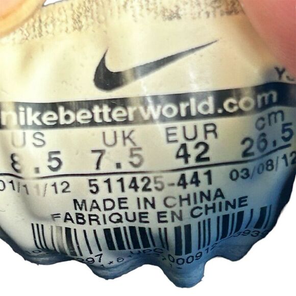 Nike Air Zoom‎ Huarache 2k4 Blue Athletic Sneakers Men's Basketball Shoes 8.5 - Picture 6 of 6